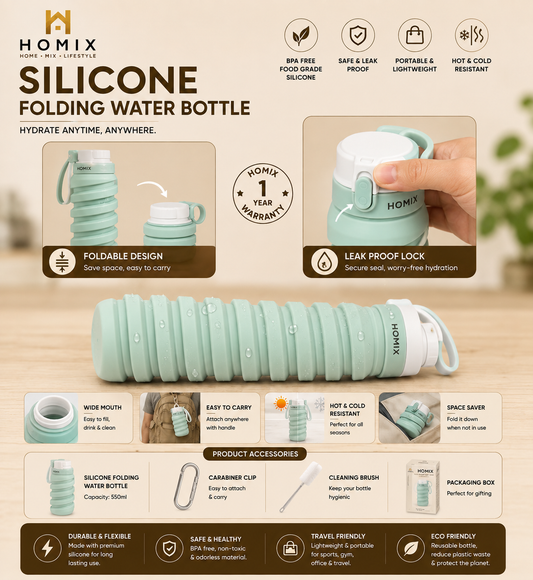 Silicone Folding Water Bottle