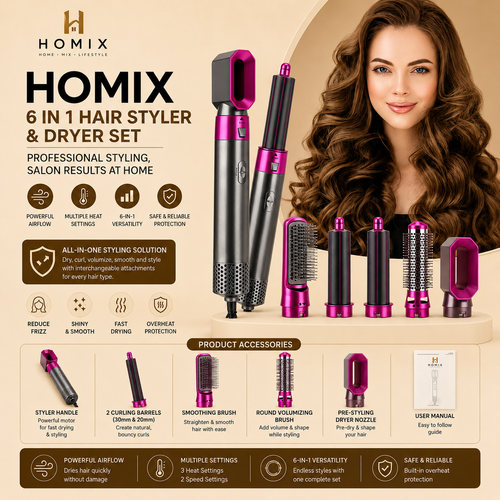 6 in 1 Hair Dryer Brush