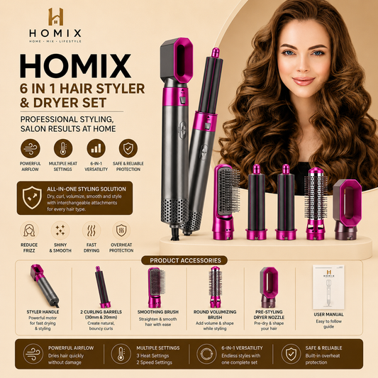 6 in 1 Hair Dryer Brush