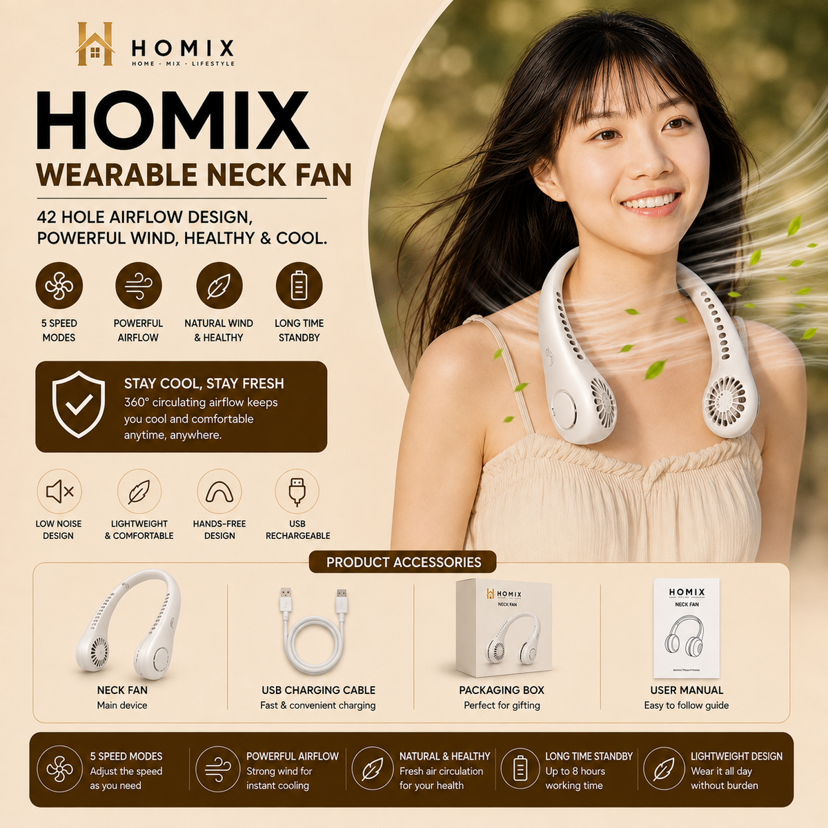 Vaneless Neck Hanging Fan