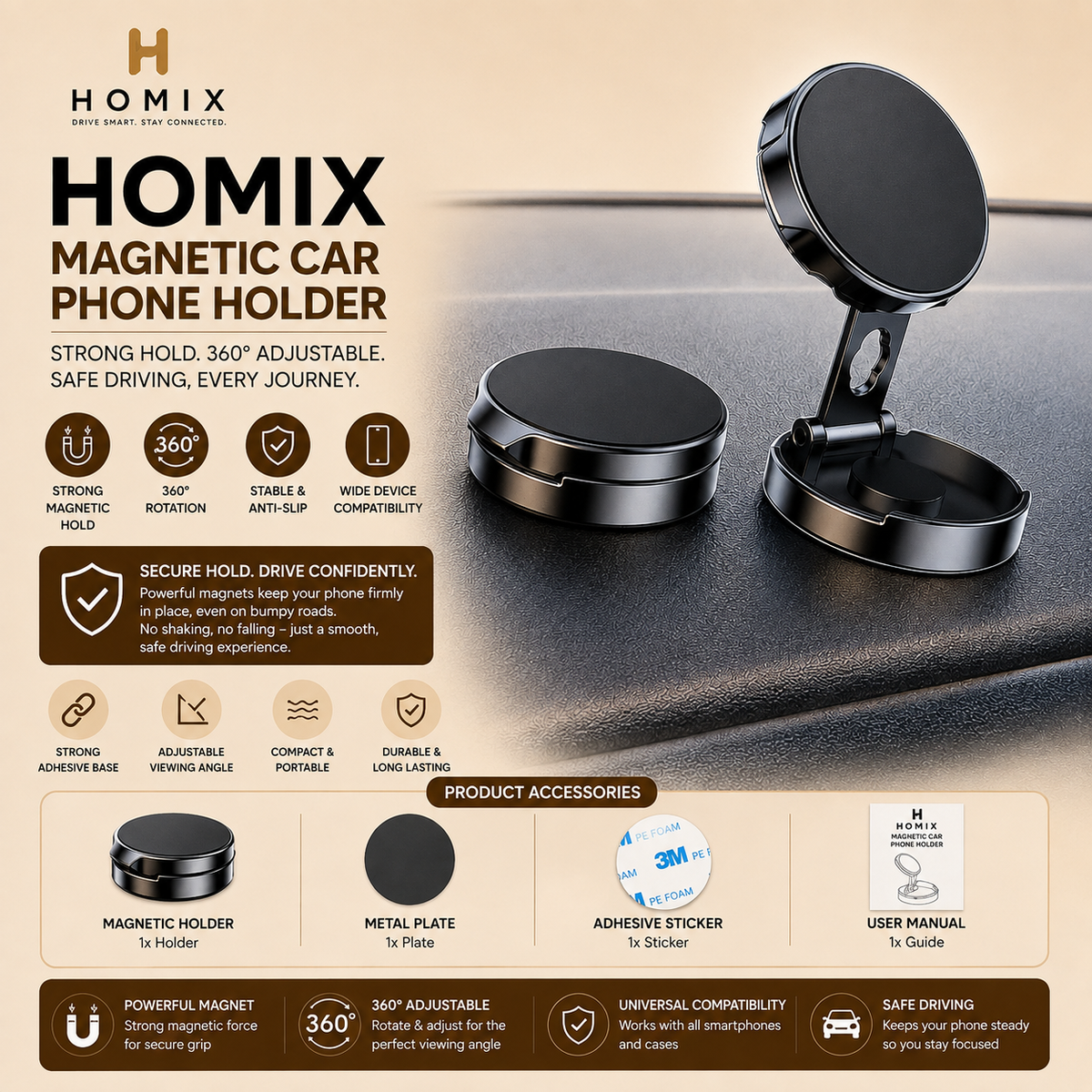 Strong Magnetic Rotation Adjustable