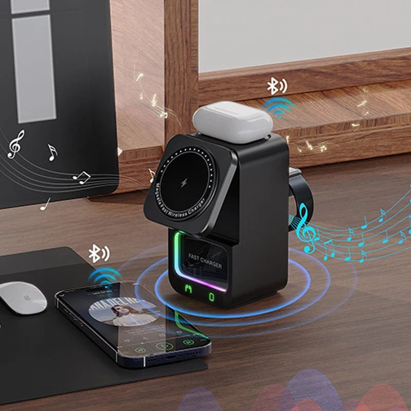 Bluetooth Speaker 3-in-1 Wireless Charger