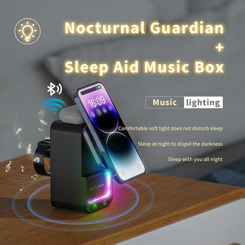 Bluetooth Speaker 3-in-1 Wireless Charger