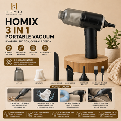 3 in 1 Mini Vacuum Cleaner